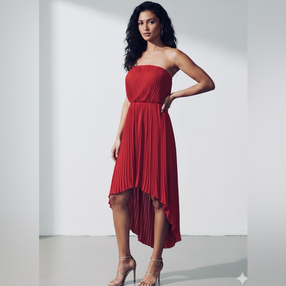 BCBGeneration Red Strapless Dress